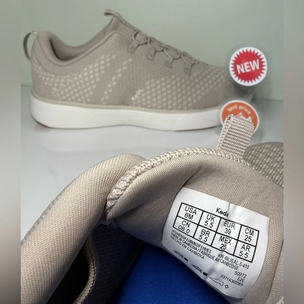 NIB - Keds - Size 8 - Women' Blisal Knit Walking Comfort Shoes Pull on - Picture 8 of 9
